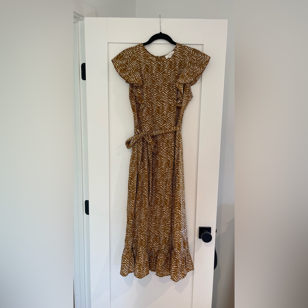 Rust print dress